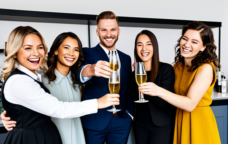 헤어디자이너 팀워크 중요성 - **Prompt:** "A diverse team of hairstylists in a salon setting, one stylist giving constructive feed...