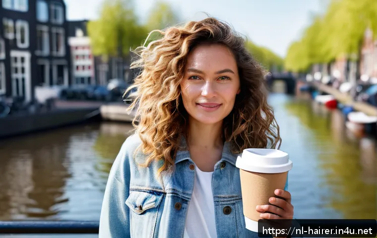 헤어디자이너 창작 스타일링 팁 - A stylish Dutch woman with natural, voluminous beachy waves styled using sea salt spray on damp hair...